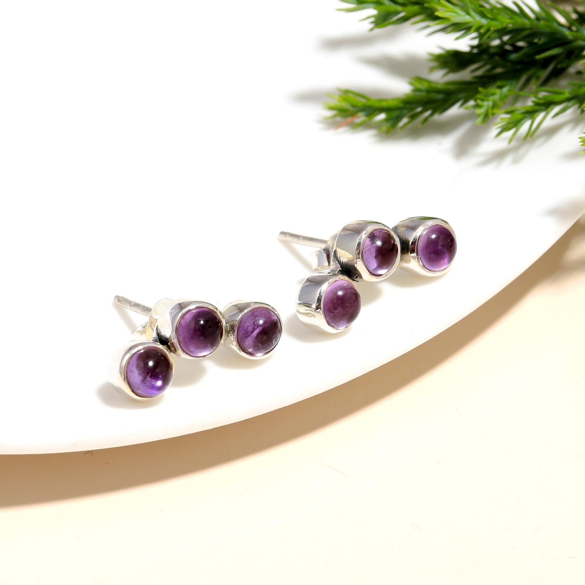 Floral Sterling Silver Amethyst Earrings - Sunflowers | NOVICA