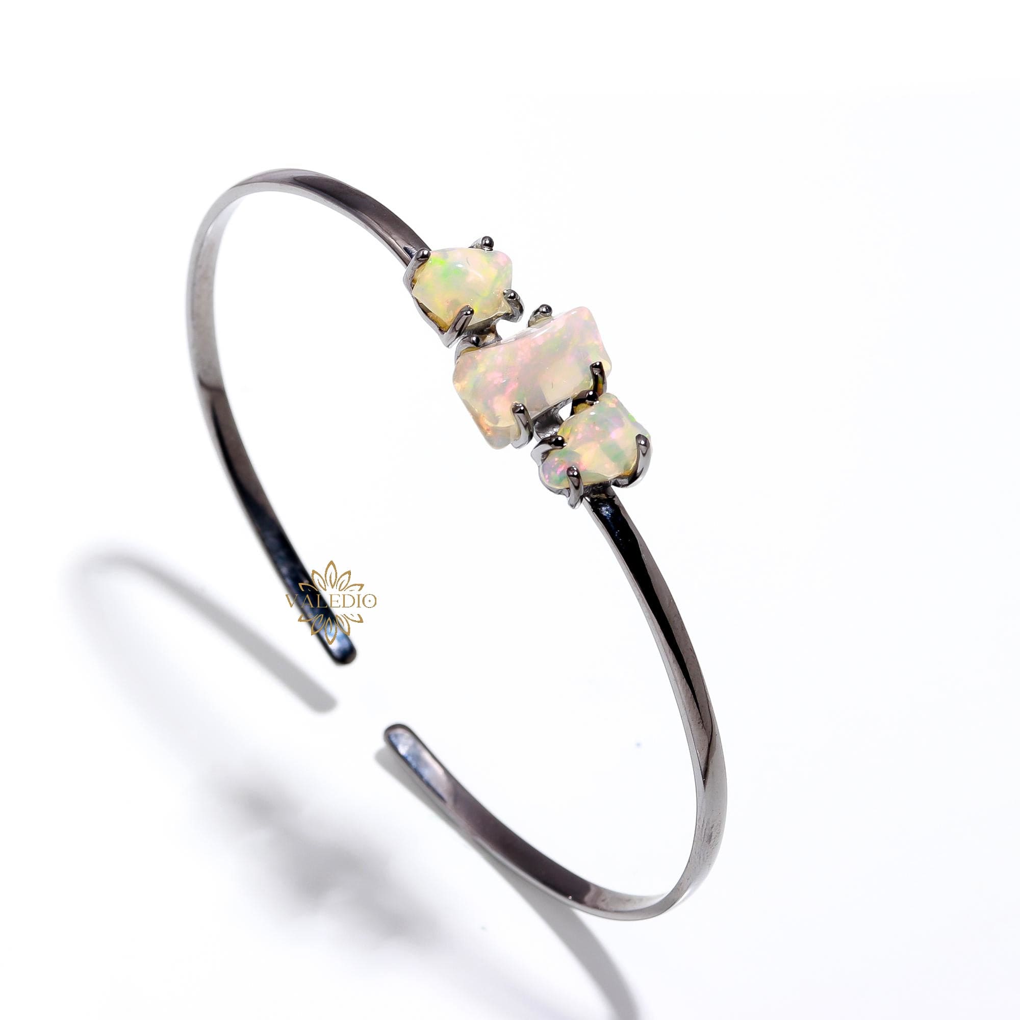 Classic Link' Triplet Opal Bracelet - Black Star Opal