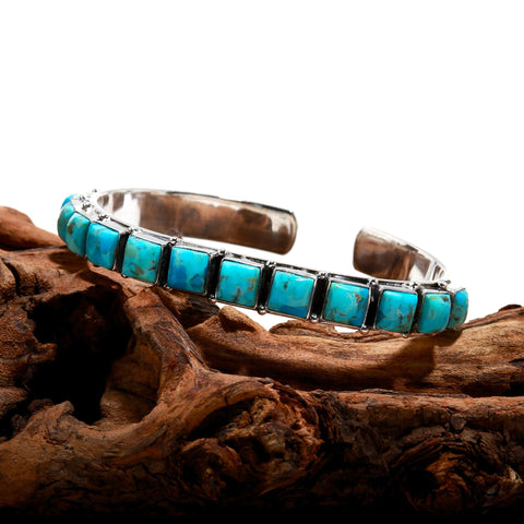 Firoza Bracelet 8mm Natural Irani Turquoise Bracelet