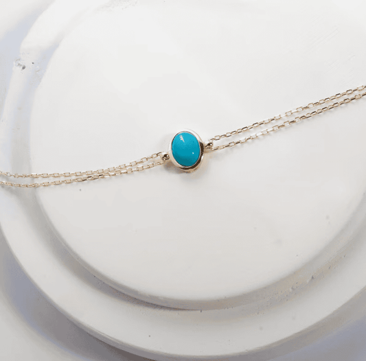 Turquoise Bracelet In 925 Sterling Silver
