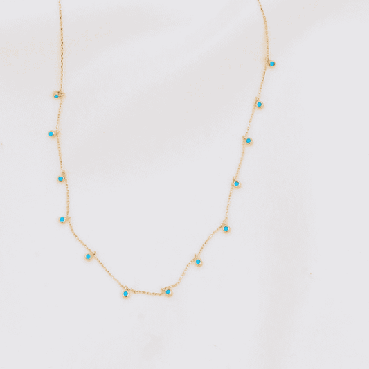 Turquoise Necklace In 925 Sterling Silver