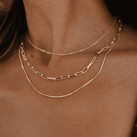 Multi Layered Necklace In 925 Sterling Silver