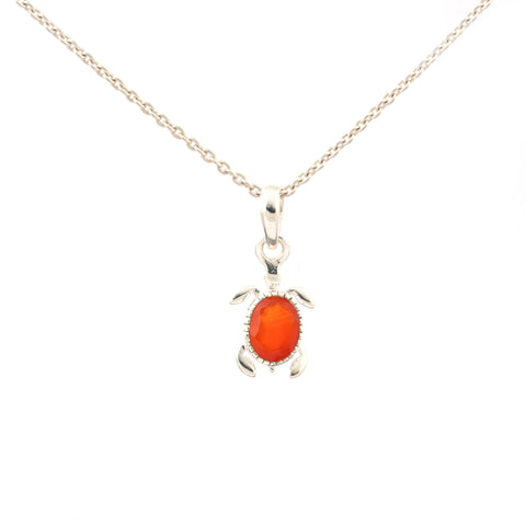Gemstone Tortoise Pendant 925 Sterling Silver (variations Available)