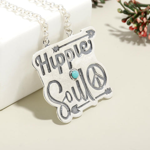 Turquoise Happy Soul necklace In 925 Sterling Silver
