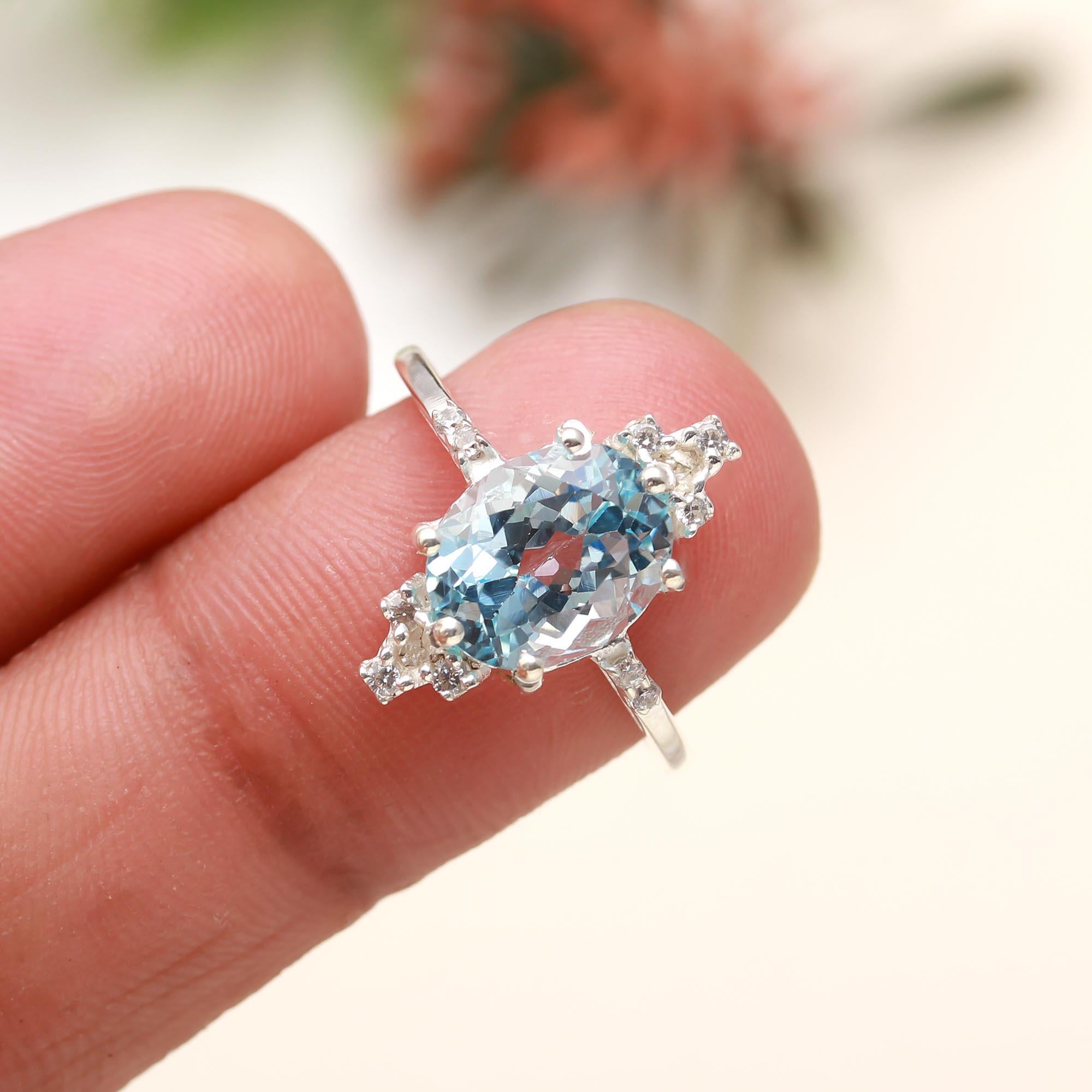 Swiss blue topaz Ring