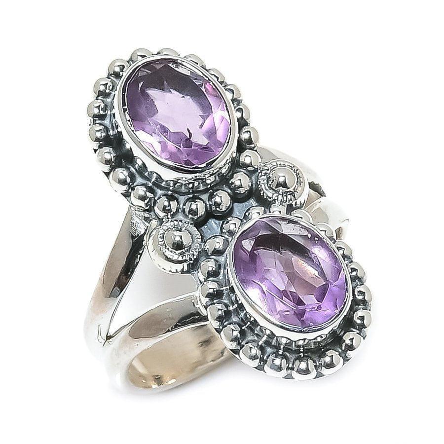 Amethyst Gemstone Handmade 925 Solid Sterling Silver