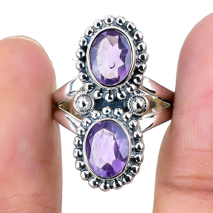 Amethyst Gemstone Handmade 925 Solid Sterling Silver