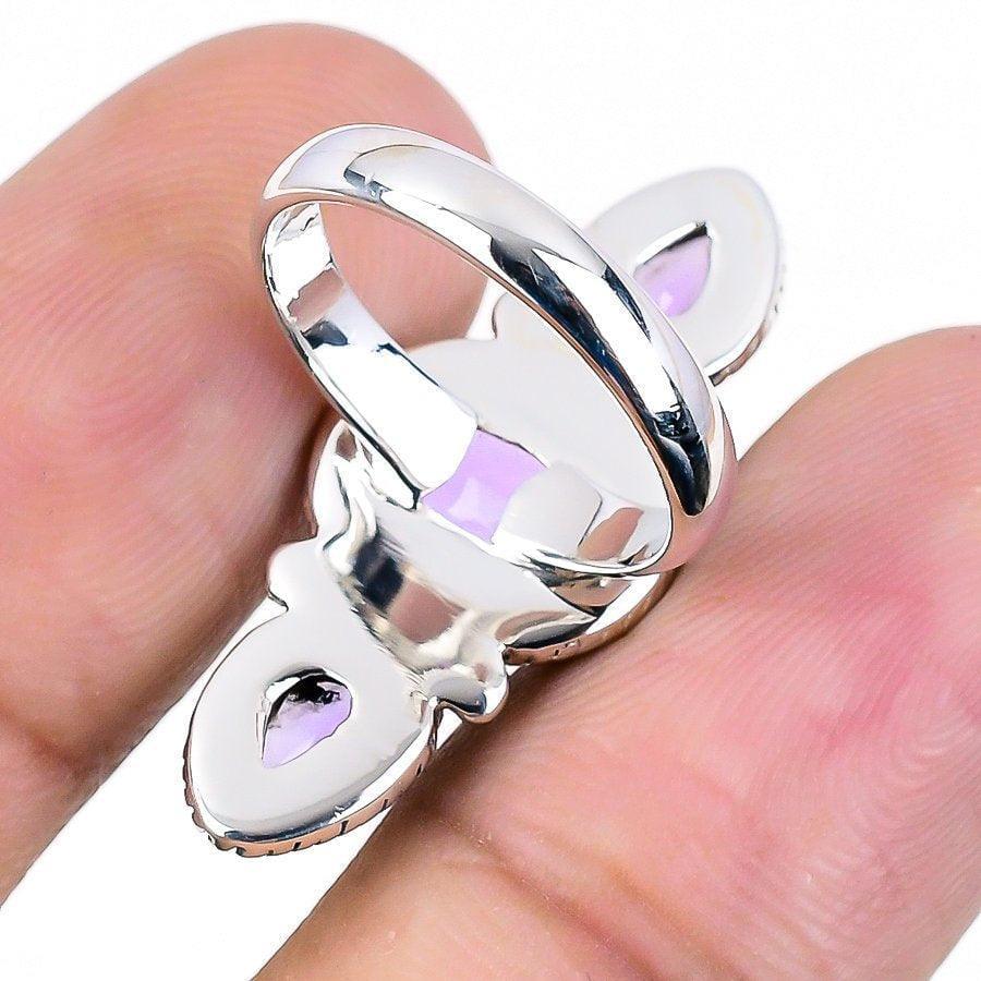 Amethyst Gemstone Handmade 925 Solid Sterling Silver Jewelry 