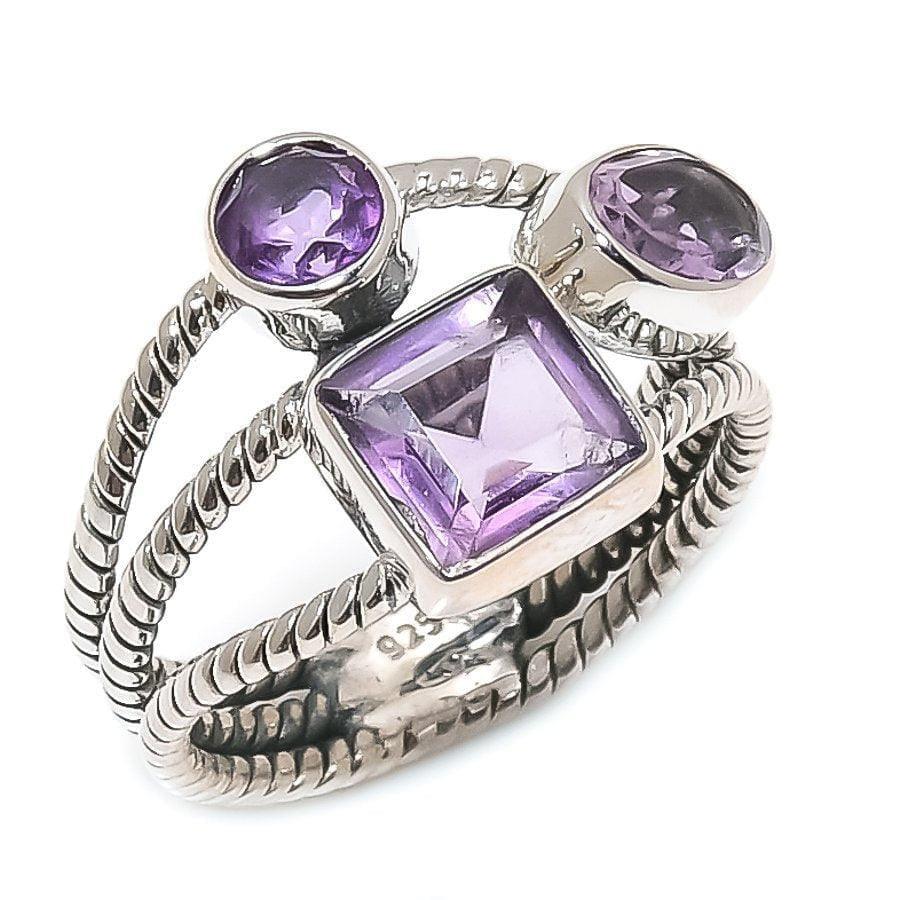 Amethyst Gemstone Handmade 925 Solid Sterling Silver