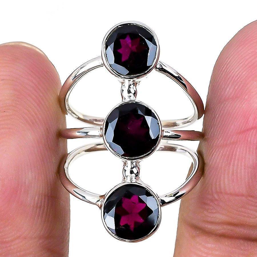 Amethyst Gemstone Handmade 925 Solid Sterling Silver Jewelry Ring