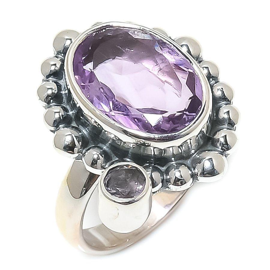 Amethyst Gemstone Handmade 925 Solid Sterling Silver Jewelry Ring