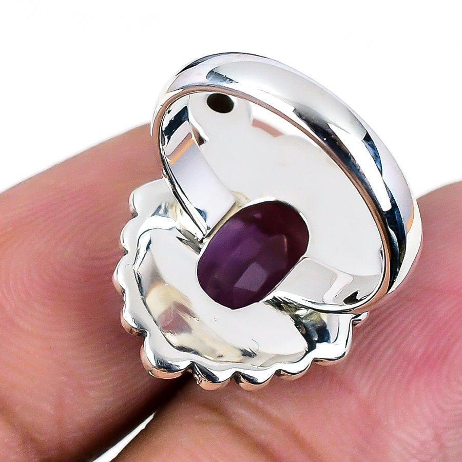 Amethyst Gemstone Handmade 925 Solid Sterling Silver Jewelry 