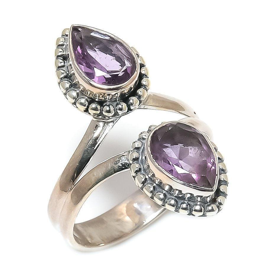 Amethyst Gemstone Handmade 925 Solid Sterling Silver 