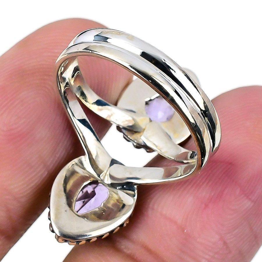 Amethyst Gemstone Handmade 925 Solid Sterling Silver 