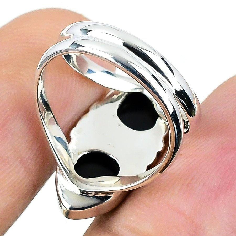 Black Onyx Gemstone Handmade 925 Solid Sterling Silver Jewelry Ring