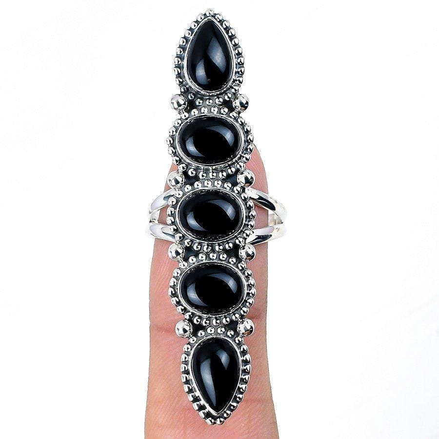 Black Onyx Gemstone ring