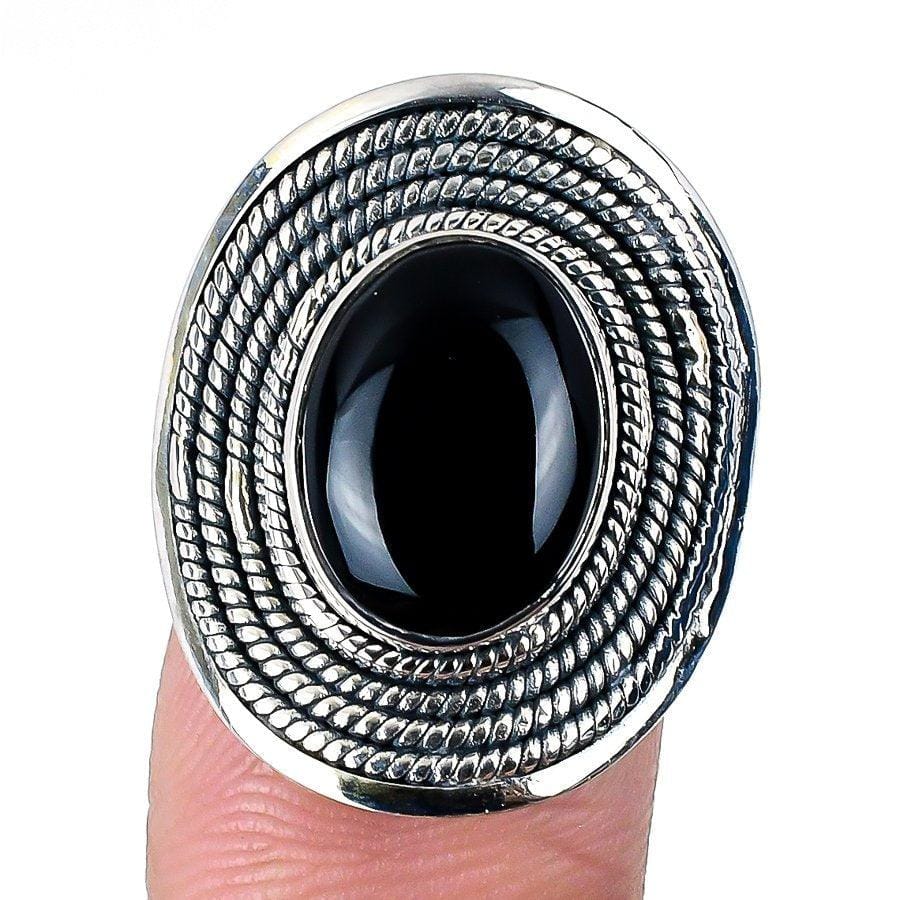 Black Onyx Gemstone ring