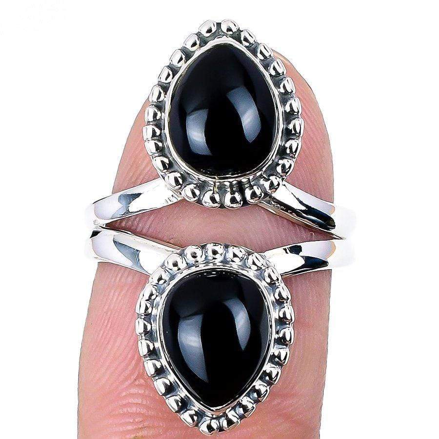 Black Onyx Gemstone Ring