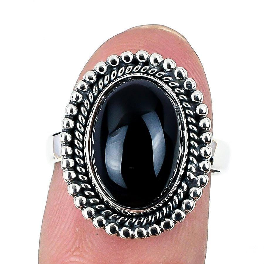 Black Onyx Gemstone ring