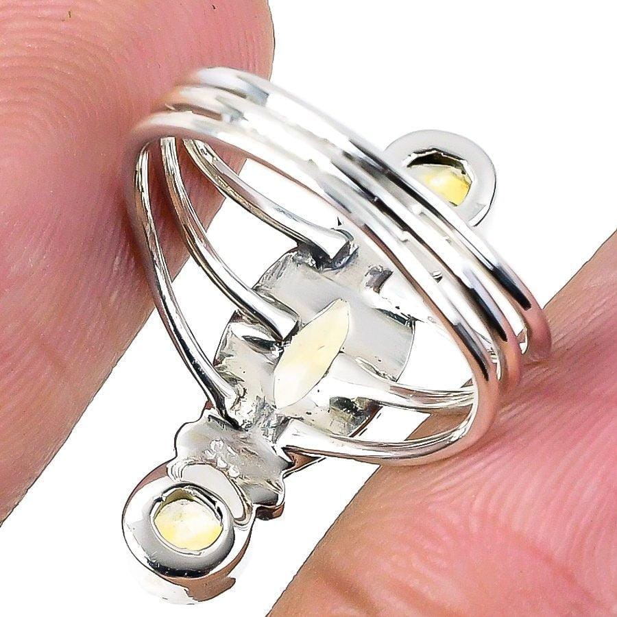 Citrine Gemstone Handmade 925 Solid Sterling Silver Jewelry Ring  SJ-1514 - Silverhubjewels