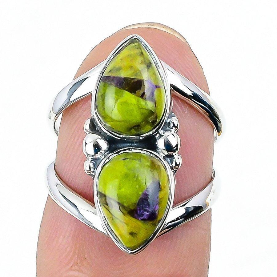 Atlantisite Gemstone Handmade 925 Solid Sterling Silver Jewelry Ring