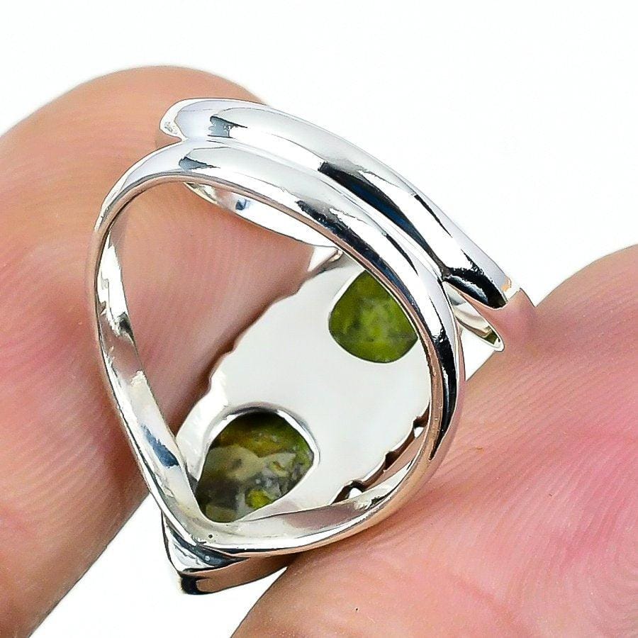 Atlantisite Gemstone Handmade 925 Solid Sterling Silver Jewelry Ring